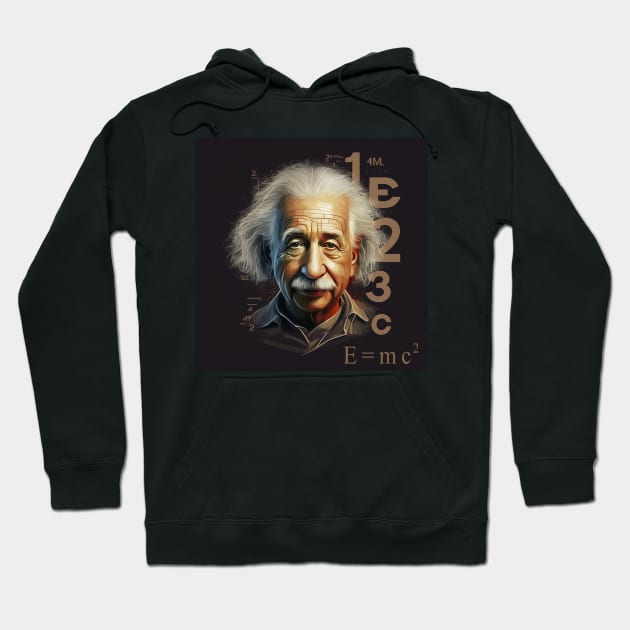 Albert Einstein E=mc2 design, Hoodie by Buff Geeks Art